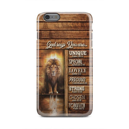 God Says You Are - Lion And Lamb Phone Case - Christian Phone Cases - Bible Verse Phone Cases Samsung