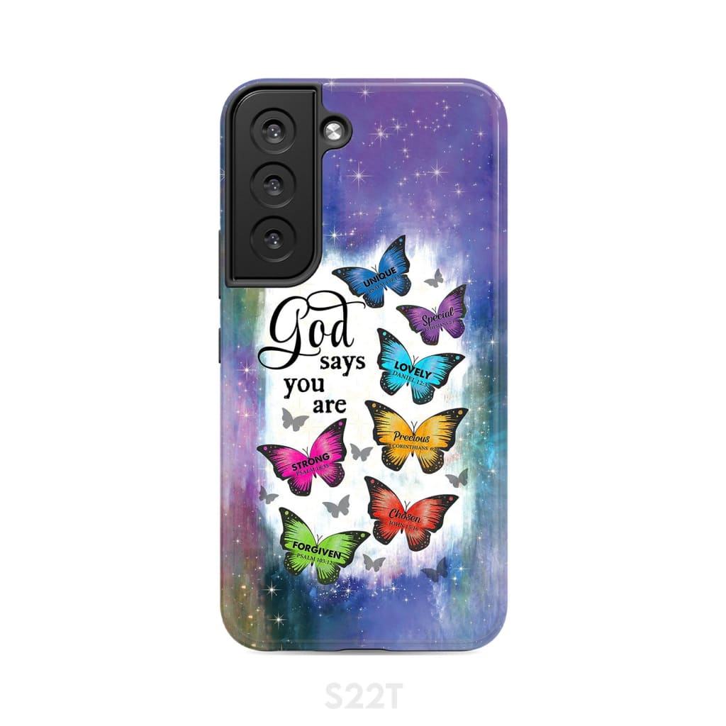 God Says You Are Butterfly Phone Case - Scripture Phone Cases - Iphone Cases Christian