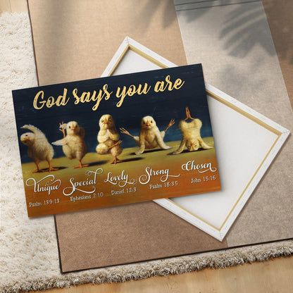 God Says You Are God Canvas, Christian Wall Art, Canvas Painting, Wall Decor, Painting On Canvas