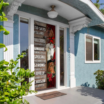 God Says You Are Horses Door Cover - Religious Door Decorations