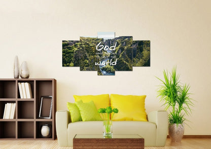 God Sent His Son To Save The World Wall Art Canvas Print - Christian Canvas Wall Art