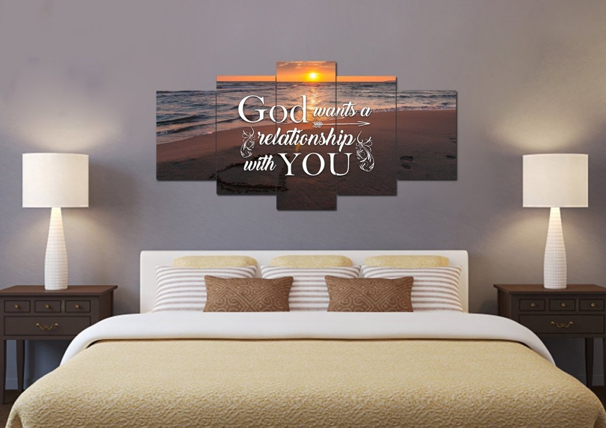 God Wants A Relationship With You Canvas Wall Art Print - Christian Canvas Wall Art