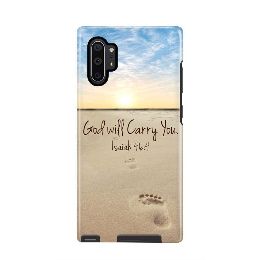 God Will Carry You Isaiah 464 Bible Verse Phone Case - Scripture Phone Cases - Iphone Cases Christian