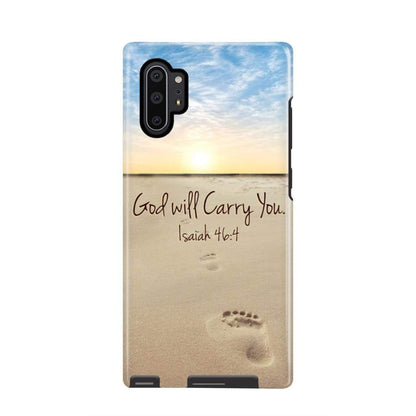 God Will Carry You Isaiah 464 Bible Verse Phone Case - Scripture Phone Cases - Iphone Cases Christian