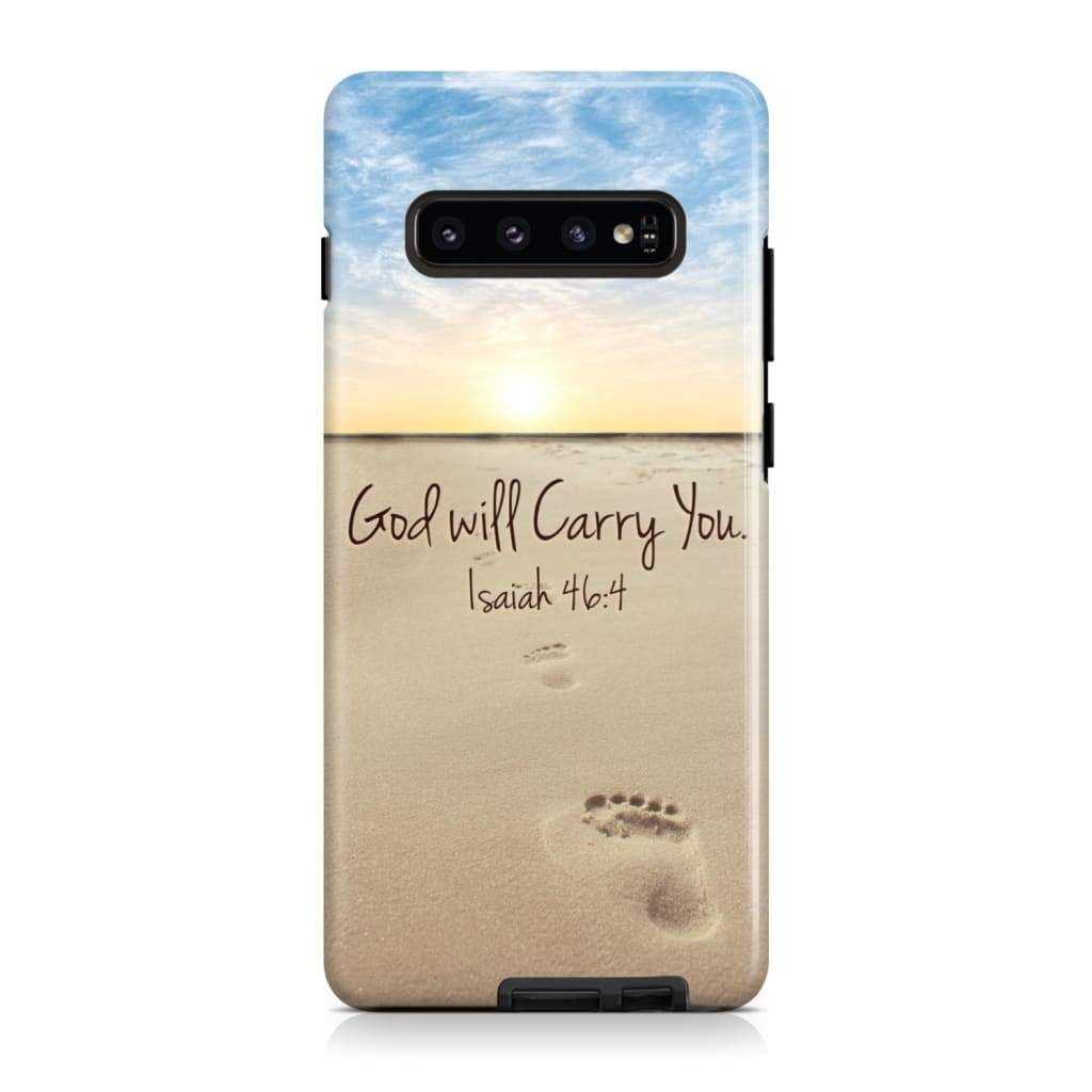 God Will Carry You Isaiah 464 Bible Verse Phone Case - Scripture Phone Cases - Iphone Cases Christian