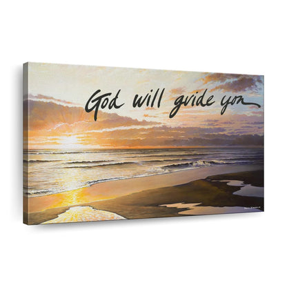 God Will Guide You Canvas Wall Art - Christian Canvas Wall Art - Religious Wall Art Canvas