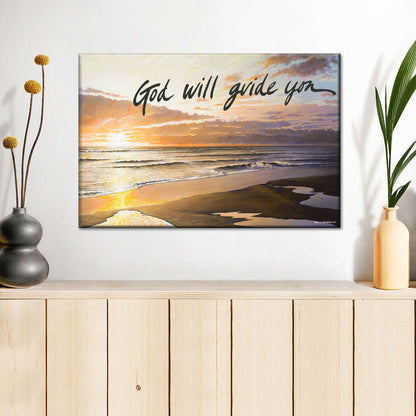 God Will Guide You Canvas Wall Art - Christian Canvas Wall Art - Religious Wall Art Canvas