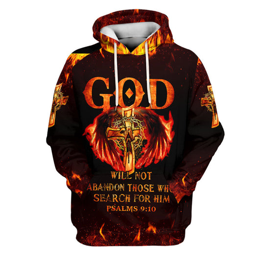 God Will Not Abandon Those Who Search For Him Hoodies - Men & Women Christian Hoodie - 3D Printed Hoodie