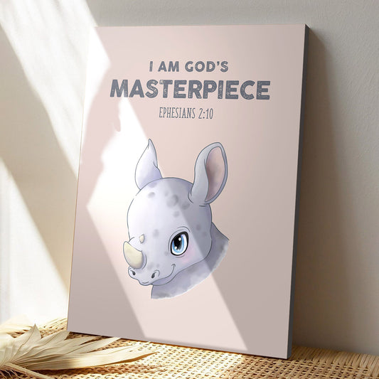 I Am God's Masterpiece - Christian Canvas Prints - Faith Canvas - Bible Verse Canvas - Ciaocustom