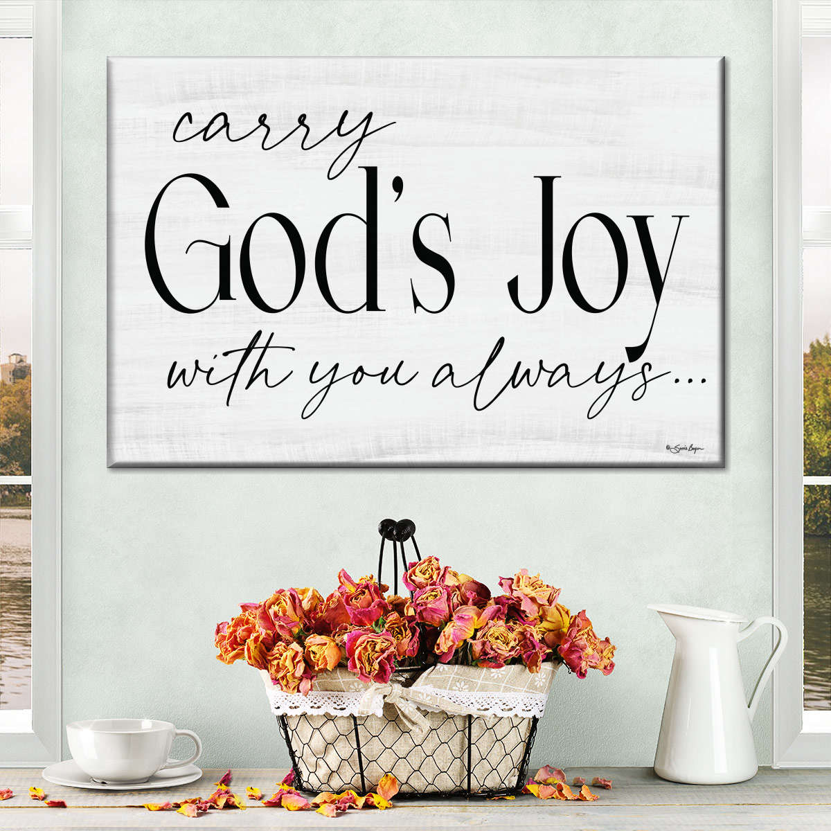 God's Joy Canvas Wall Art - Christian Canvas Wall Art - Religious Wall Art Canvas
