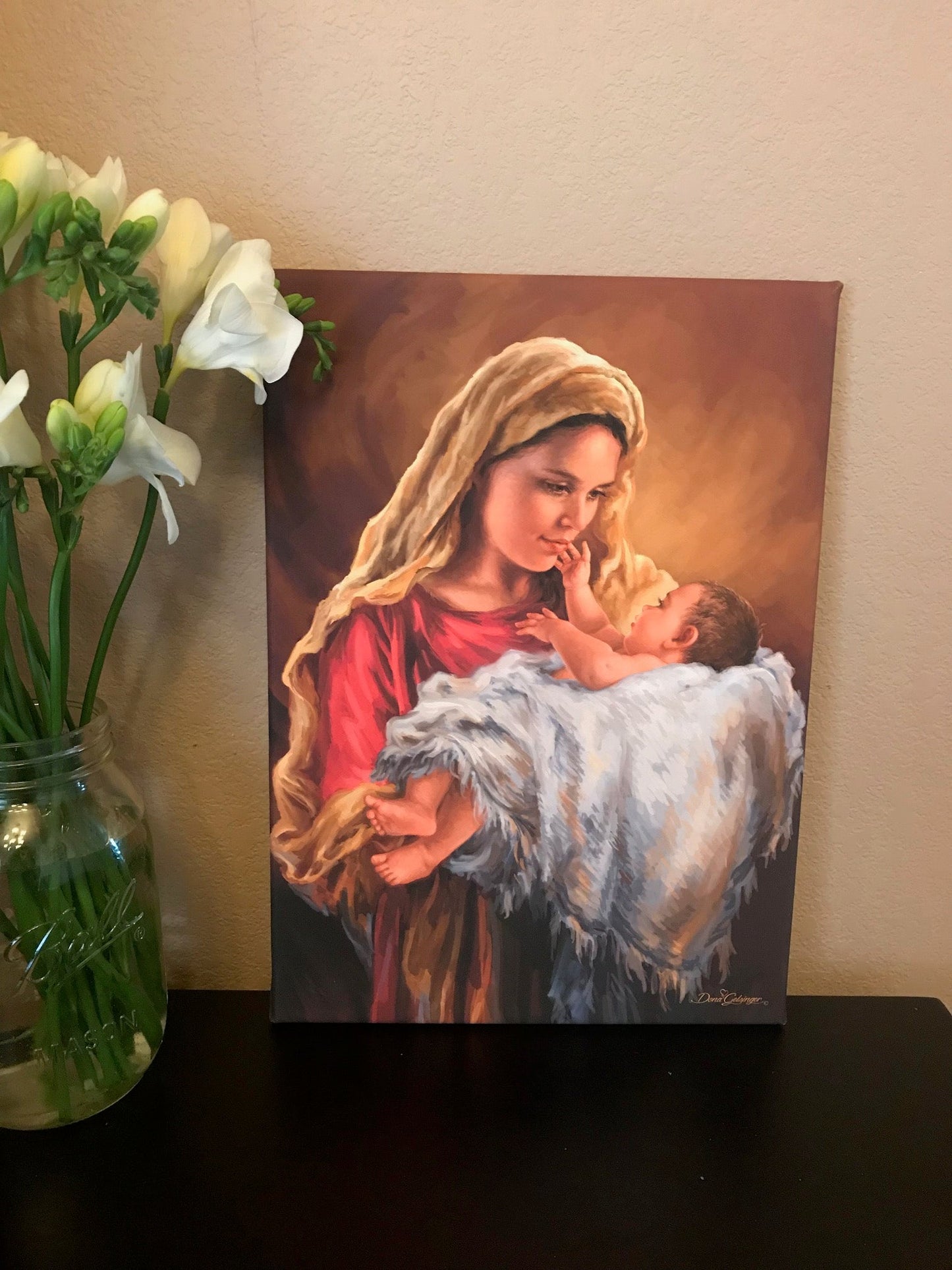 God's Loving Touch Canvas Wall Art - Christian Wall Decor - Religious Gift