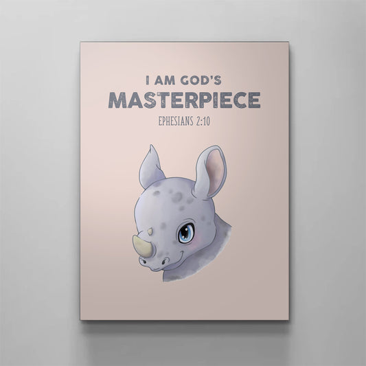 God's Masterpiece Canvas - Childrens Bedroom Canvas - Christian Canvas Wall Art - Ciaocustom