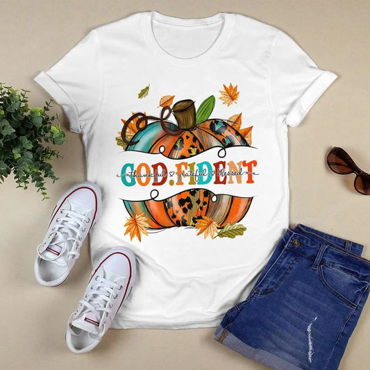 Godfident, Fall, Pumpkin, God T-Shirt, Jesus Sweatshirt Hoodie, Faith T-Shirt, Christian T-Shirt