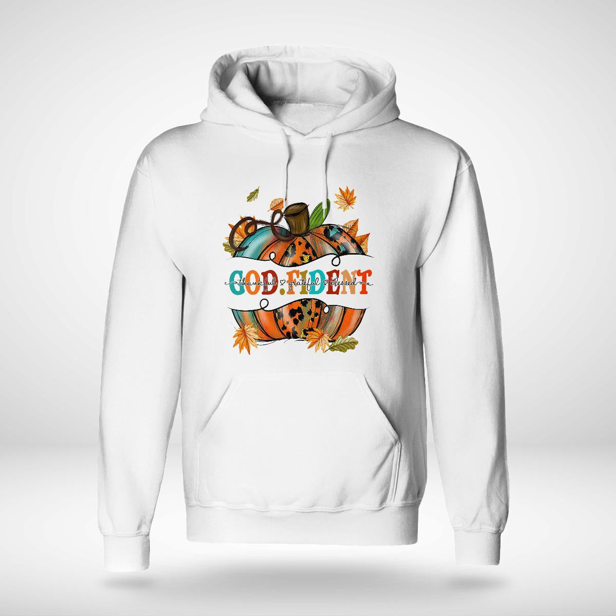 Godfident, Fall, Pumpkin, God T-Shirt, Jesus Sweatshirt Hoodie, Faith T-Shirt, Christian T-Shirt