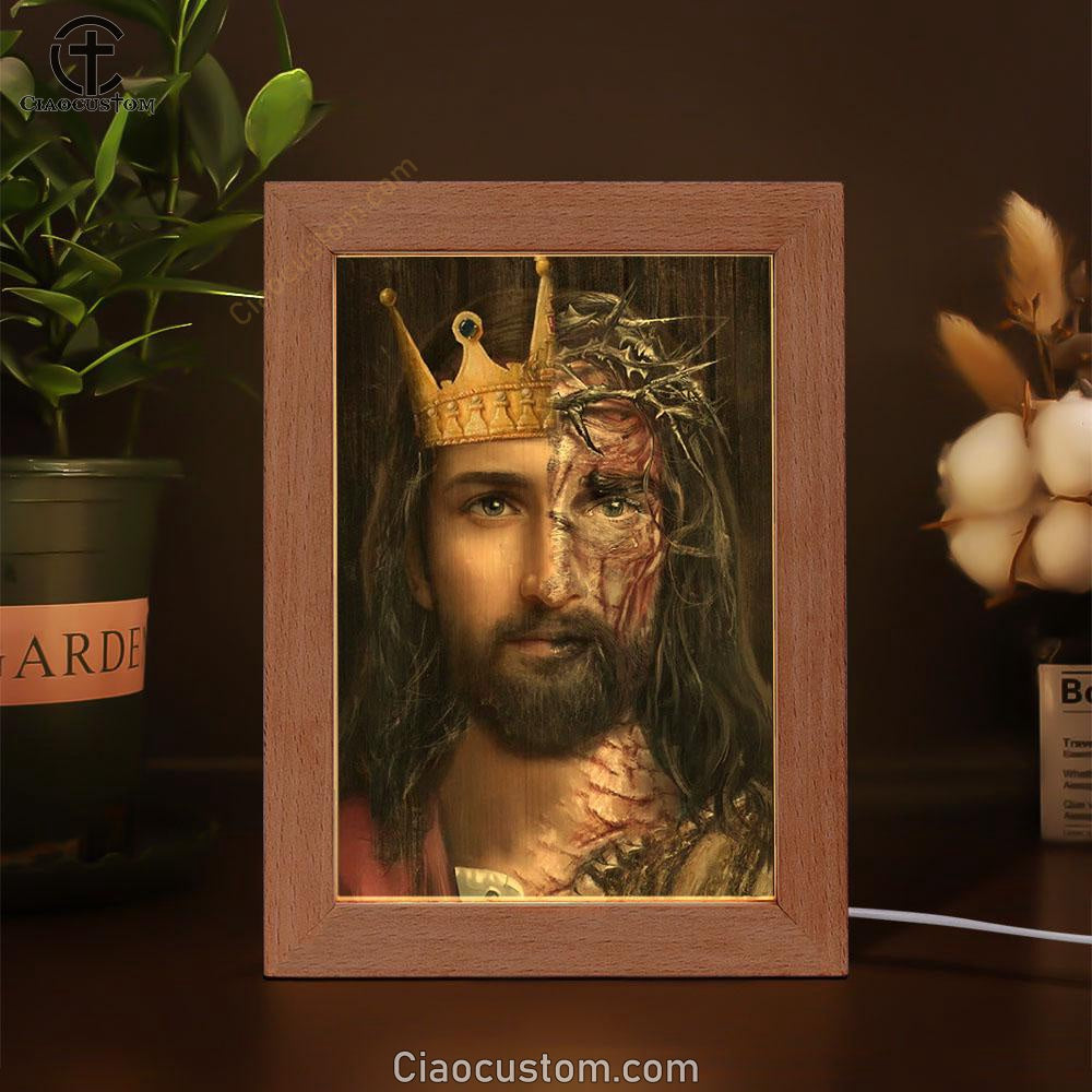 Golden Crown, Crown Of Thorn, Jesus Painting Frame Lamp