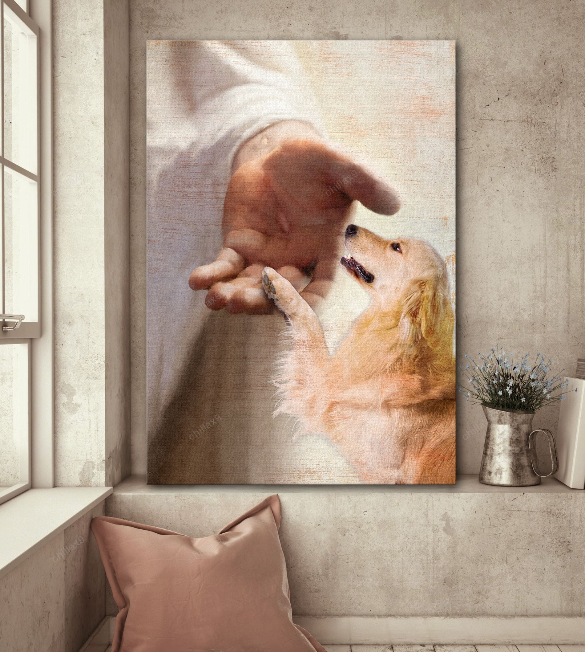 Golden Retriever - Take My Hand Canvas - Canvas Decor Ideas