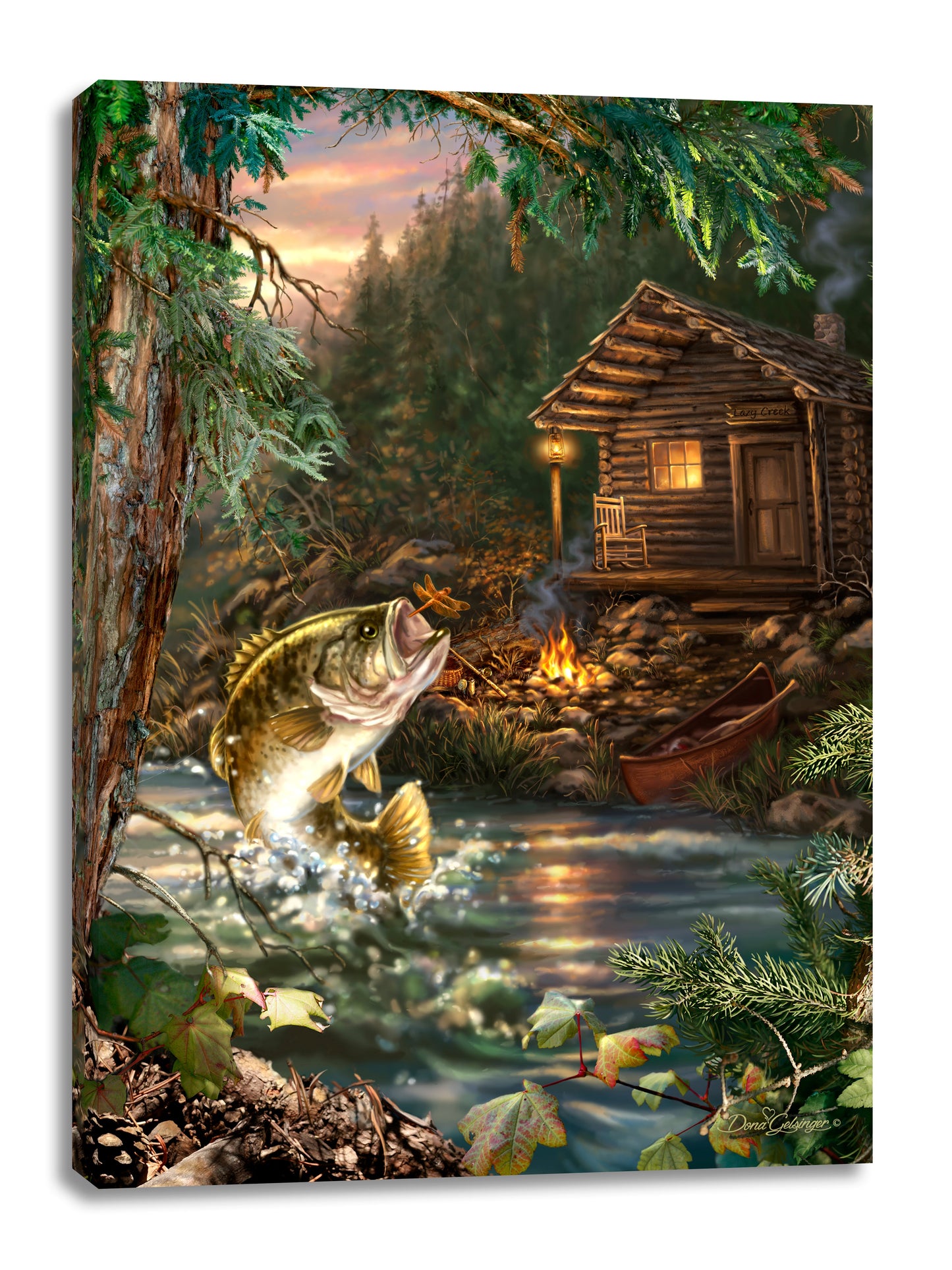 Gone Fishin Canvas Wall Art - Christian Wall Decor - Religious Gift