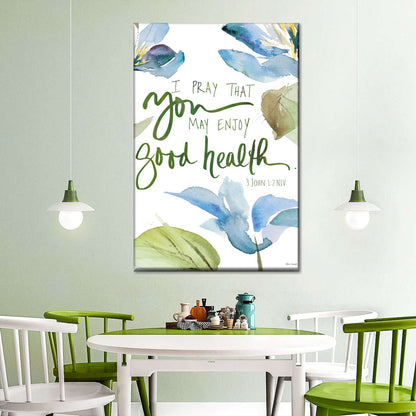 Good Health Geraniums Canvas Wall Art - Canvas Religious Wall Art - Christian Wall Decor Living Room