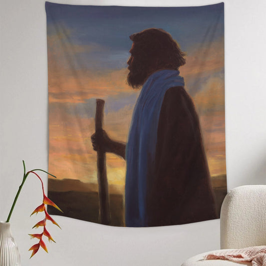 Good Shepherd Tapestry - Jesus Picture - Religious Tapestry - Christian Tapestry Wall Hangings