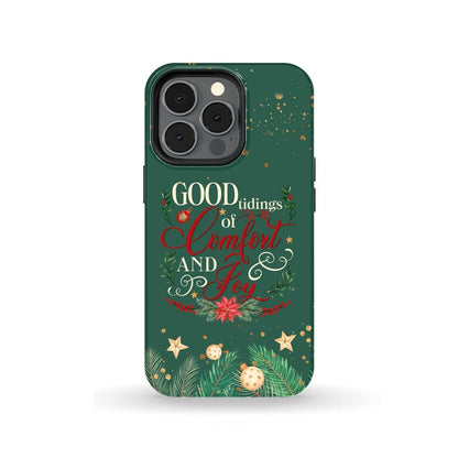 Good Tidings Of Comfort And Joy Christmas Phone Case - Bible Verse Phone Cases Samsung