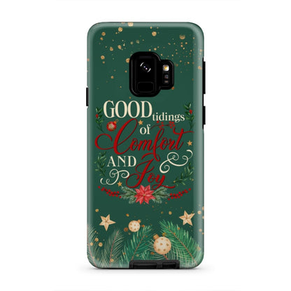 Good Tidings Of Comfort And Joy Christmas Phone Case - Bible Verse Phone Cases Samsung