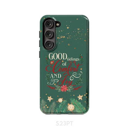 Good Tidings Of Comfort And Joy Christmas Phone Case - Bible Verse Phone Cases Samsung