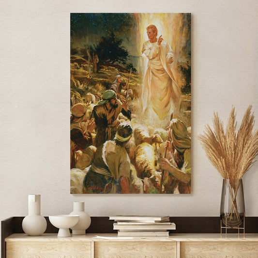 Good Tidings Of Great Joy Canvas Pictures - Religious Wall Art Canvas - Christian Paintings For Home