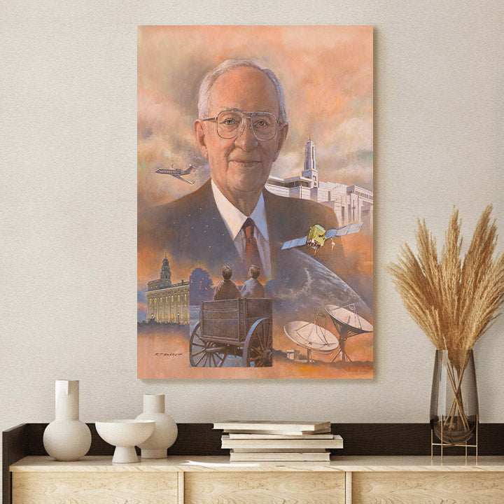 Gordon B. Hinckley Canvas Picture - Jesus Canvas Wall Art - Christian Wall Art