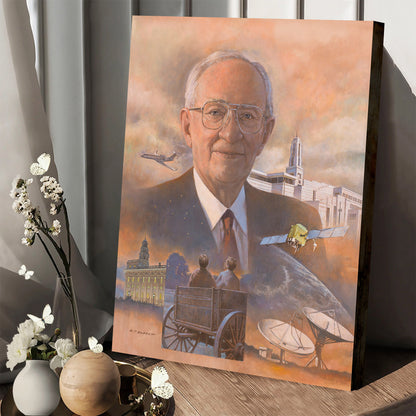 Gordon B. Hinckley Canvas Picture - Jesus Canvas Wall Art - Christian Wall Art