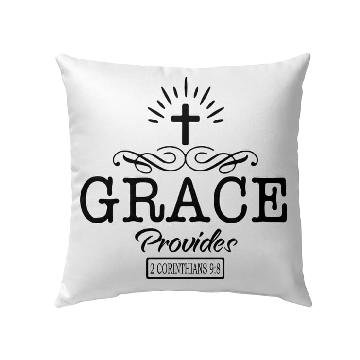 Grace Provides 2 Corinthians 98 Bible Verse Pillow