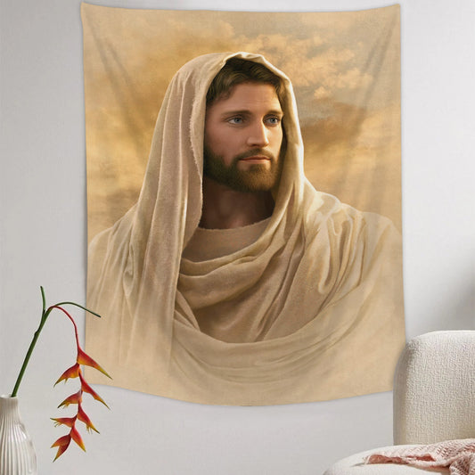 Grace and Truth Tapestry - Jesus Picture - Religious Tapestry - Christian Tapestry Wall Hangings