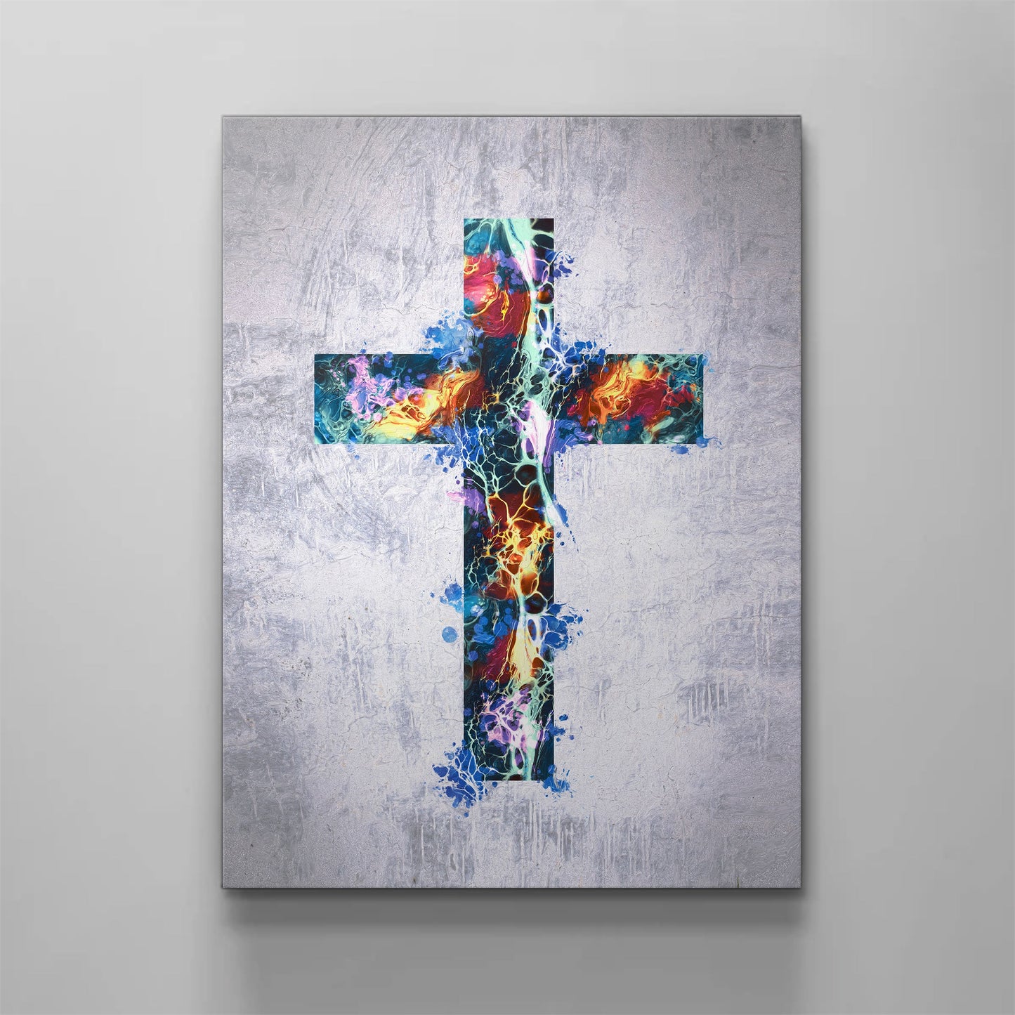 Graffiti Cross Canvas - Religious Canvas Art - Christian Canvas Wall Art - Ciaocustom
