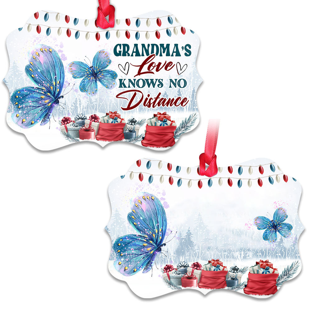 Grandmas Love Knows No Distance Metal Ornament - Christmas Ornament - Christmas Gift
