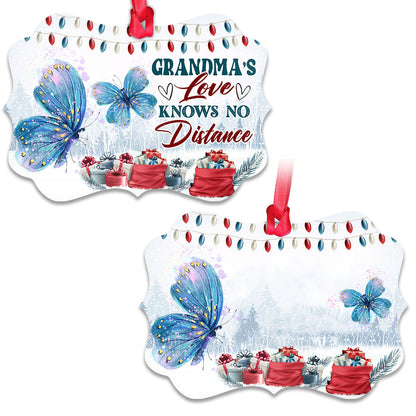 Grandmas Love Knows No Distance Metal Ornament - Christmas Ornament - Christmas Gift