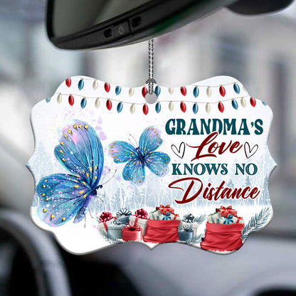 Grandmas Love Knows No Distance Metal Ornament - Christmas Ornament - Christmas Gift