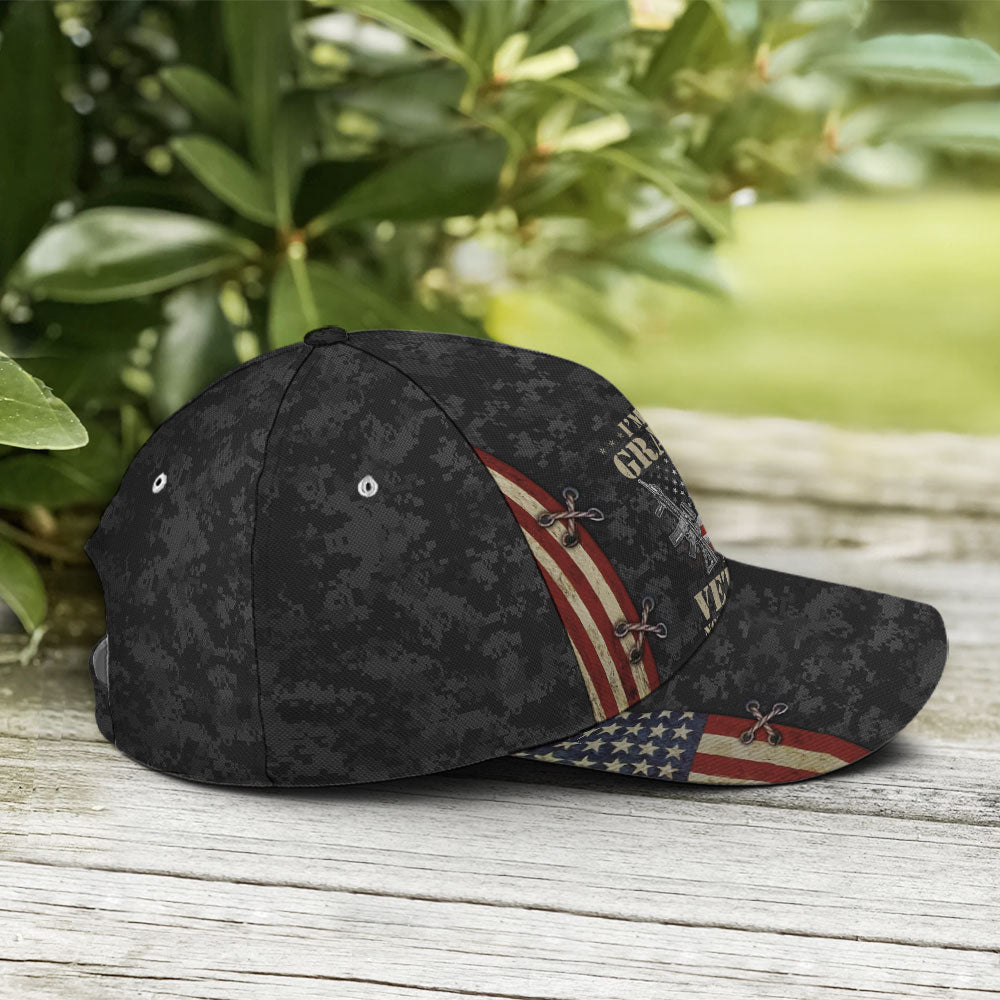 Grandpa Dad Veteran Nothing Scares Me Baseball Cap