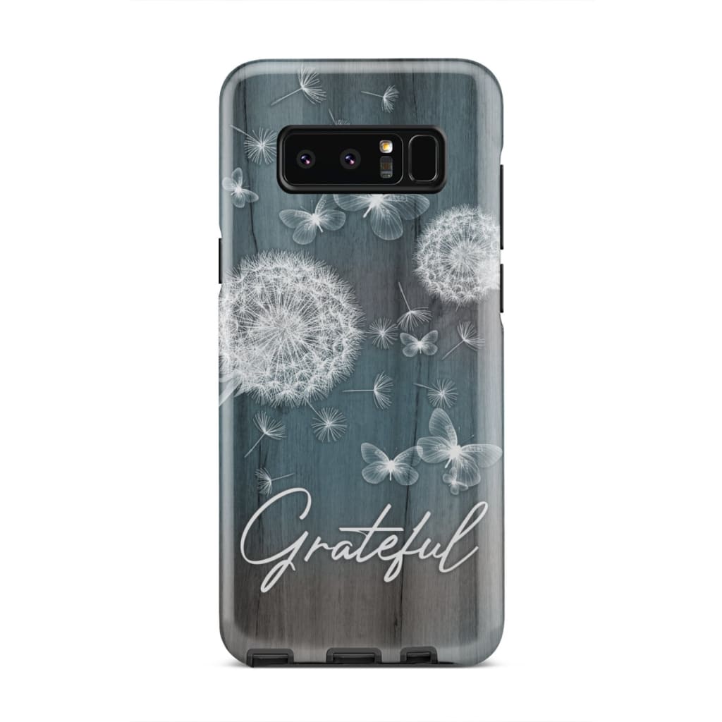 Grateful Dandelions Butterflies Phone Case - Bible Verse Phone Cases Samsung