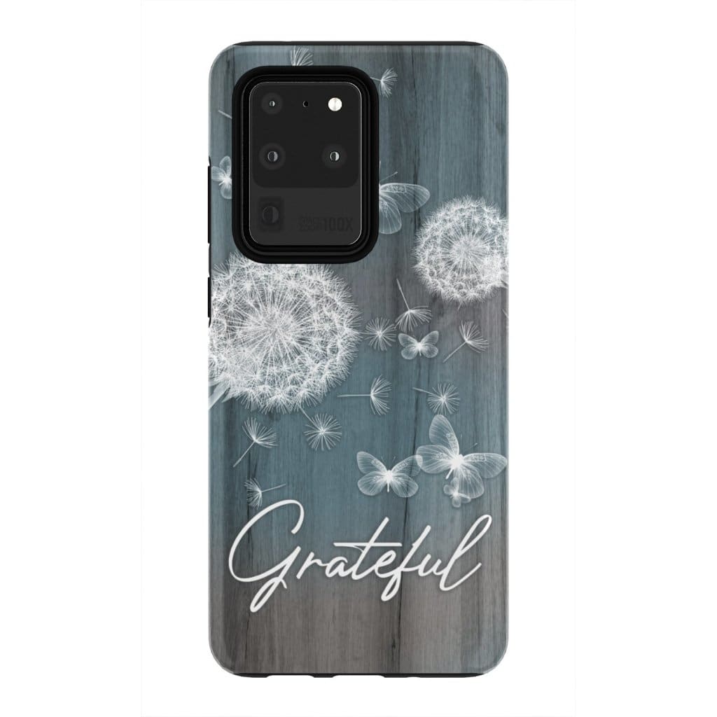 Grateful Dandelions Butterflies Phone Case - Bible Verse Phone Cases Samsung