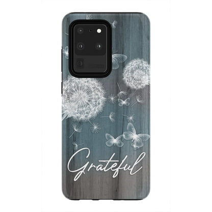 Grateful Dandelions Butterflies Phone Case - Bible Verse Phone Cases Samsung