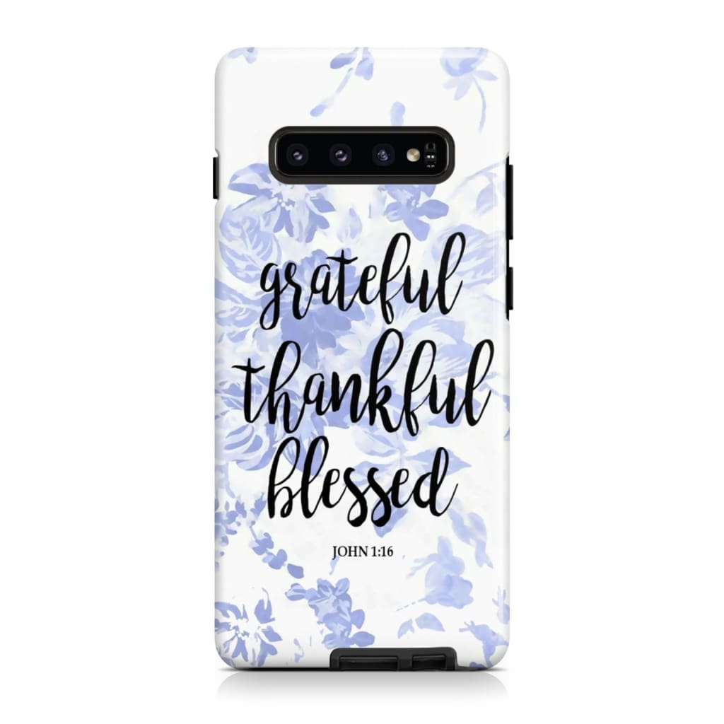 Grateful Thankful Blessed John 116 Bible Verse Phone Case - Scripture Phone Cases - Iphone Cases Christian