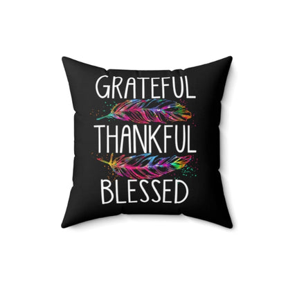 Grateful Thankful Blessed Pillow, Christian Pillows