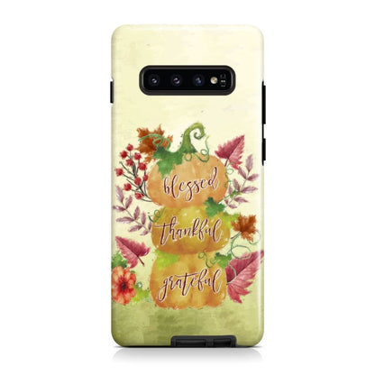 Grateful Thankful Blessed Pumpkin Thanksgiving Christian Phone Cases - Scripture Phone Cases - Iphone Cases Christian