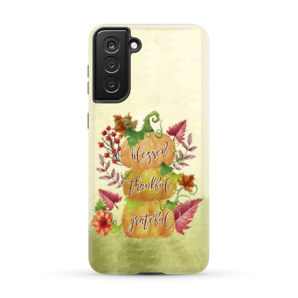 Grateful Thankful Blessed Pumpkin Thanksgiving Christian Phone Cases - Scripture Phone Cases - Iphone Cases Christian