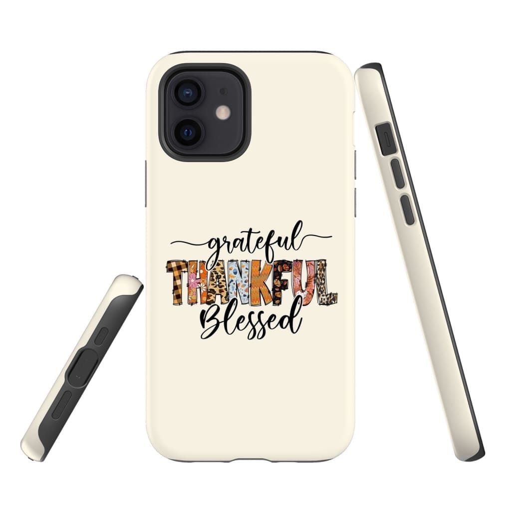 Grateful Thankful Blessed Thanksgiving Christian Phone Case - Bible Verse Phone Cases Samsung