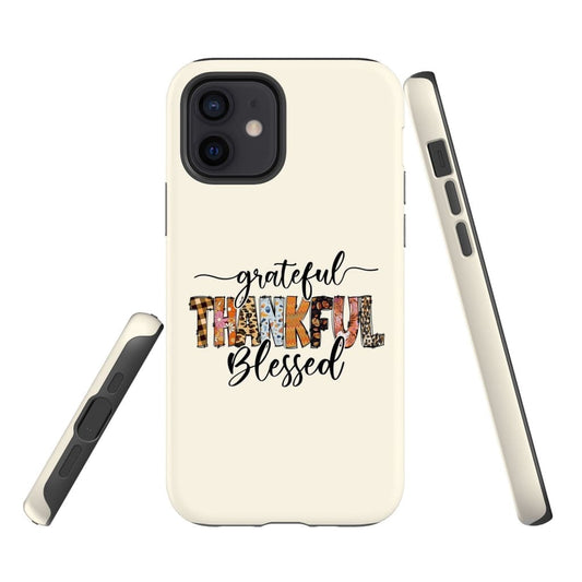 Grateful Thankful Blessed Thanksgiving Christian Phone Case - Bible Verse Phone Cases Samsung