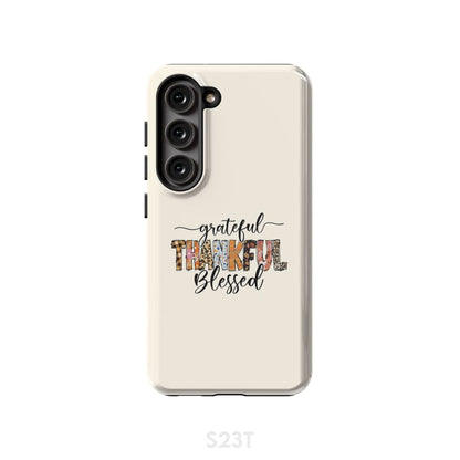 Grateful Thankful Blessed Thanksgiving Christian Phone Case - Bible Verse Phone Cases Samsung