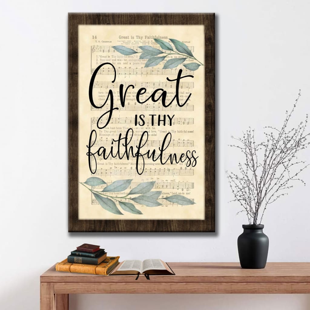 Great Is Thy Faithfulness Christian Hymns Canvas Art - Bible Verse Canvas - Scripture Wall Art