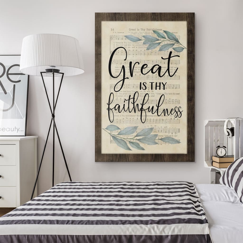 Great Is Thy Faithfulness Christian Hymns Canvas Art - Bible Verse Canvas - Scripture Wall Art