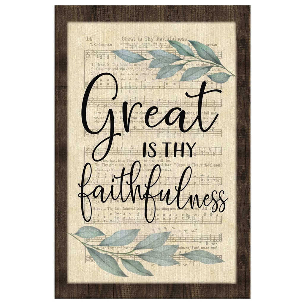 Great Is Thy Faithfulness Christian Hymns Canvas Art - Bible Verse Canvas - Scripture Wall Art