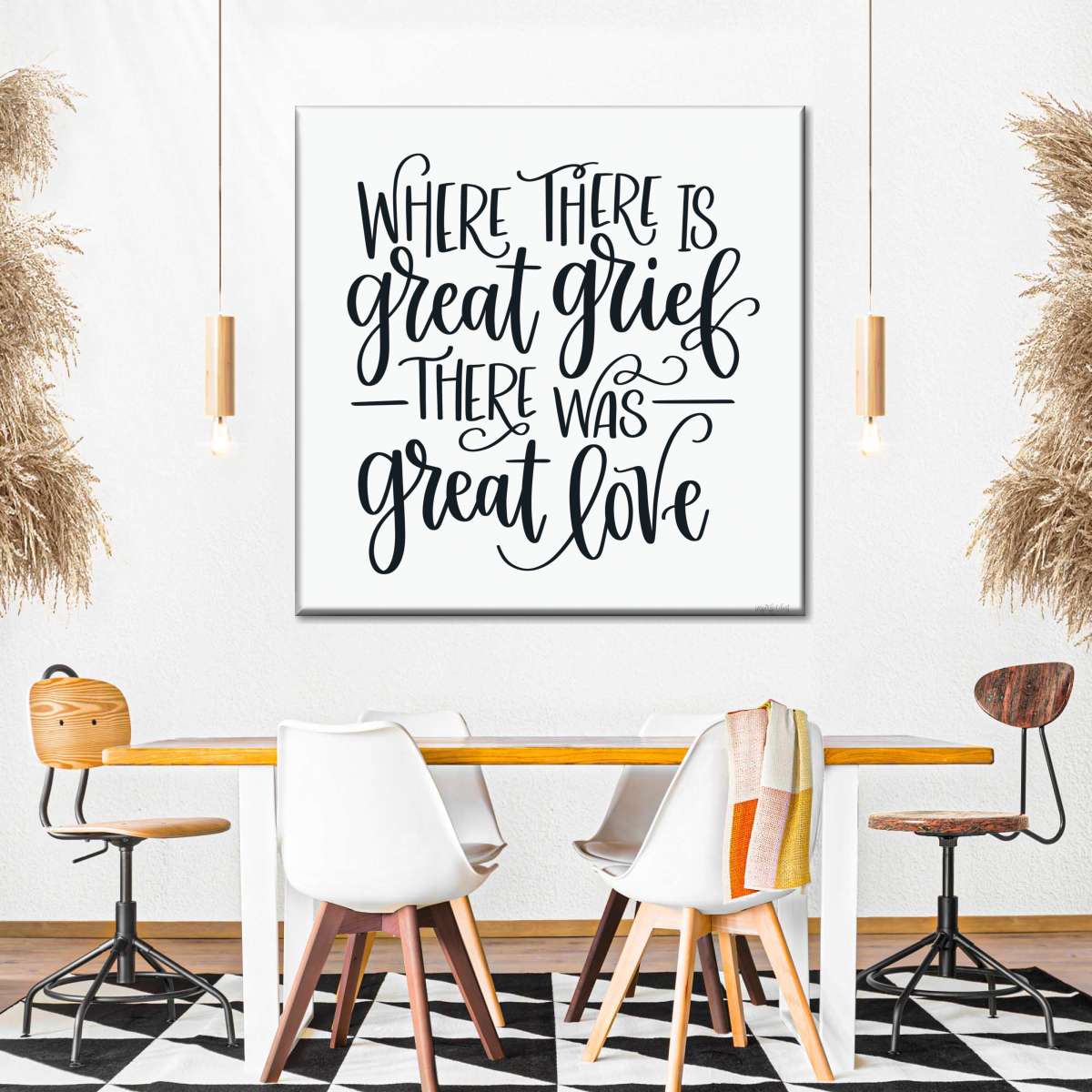 Great Love Square Canvas Wall Art - Christian Wall Decor - Christian Wall Hanging